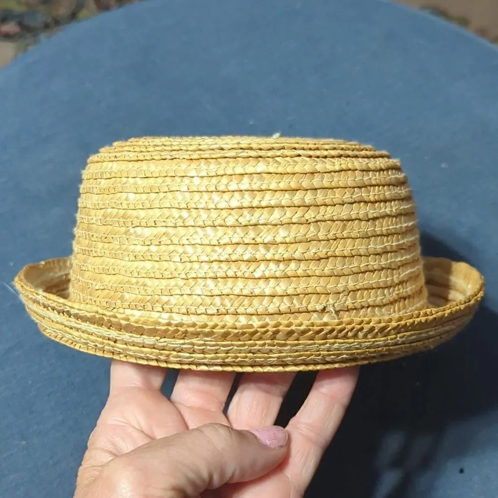 Vintage Classic Structured Straw‎ Hat, EUC, Size Medium